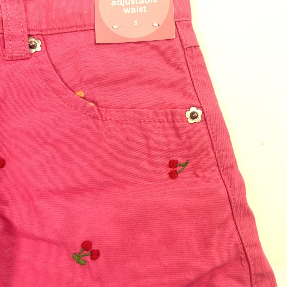 NWT Gymboree Girl Cherry Baby Embroidered Cherry Skort & Cherry Tank Size 3 - Picture 3 of 7